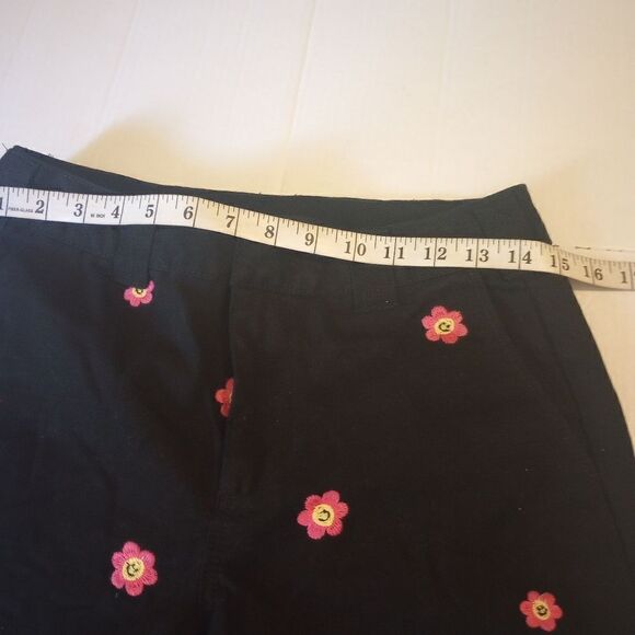 Forever 21 floral smiley face embroidered dress pants - Picture 7 of 9